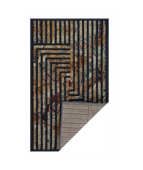 Maze Pattern Rug Shiraz Broken Maze Pattern Carpet Area Rug – Sapana Carpet-Mats