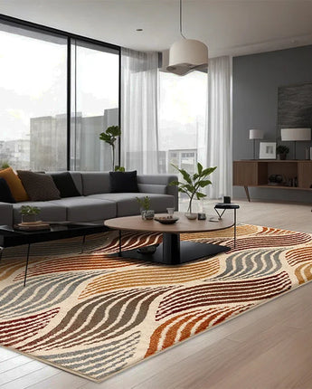 Shiraz Curved Leaves  Pattern Carpet Area Rug